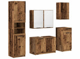 Bathroom Furniture Set 5 pcs Old Wood Engineered Wood 3415661