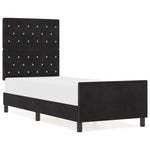 ZNTS Bed Frame Black 80x200 cm Velvet 3344839