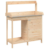 Potting Table with Cabinet 110.5x45x124.5 cm Solid Wood Fir 156343