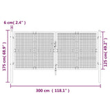 Mesh Garden Gate Anthracite 300x125 cm Galvanised Steel 154530