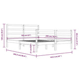 Bed Frame without Mattress White Solid Wood Pine 160x200 cm 3105017
