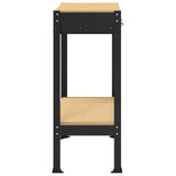 Workbench Black 80 x 40 x 91 cm Engineered Wood and Metal 42020130