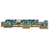 ZNTS 10 Piece Garden Sofa Set Impregnated Wood Pine 3250687