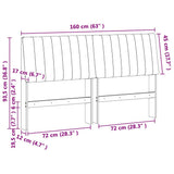 Upholstered Headboard Light Grey 160 cm Solid Pine Wood 879388