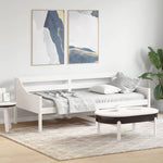 ZNTS Day Bed without Mattress White 90x200 cm Solid Wood Pine 842831