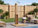 Outdoor Shower 217 cm Solid Acacia Wood and Stainless Steel 903111