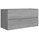 Sink Cabinet Grey Sonoma 90x38.5x45 cm Engineered Wood 815655