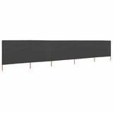 5-panel Wind Screen Fabric 600x160 cm Anthracite 47168