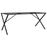 ZNTS Dining Table Legs X-Frame 160x80x73 cm Steel 357912