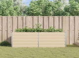 Planter Ivory 195 x 100 x 75 cm Galvanised Steel 42018116