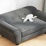 171039 Dog Sofa Dark Grey 72x45x30 cm Plush