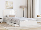 Storage Bed with Headboard White 90 x 190 cm Engineered Wood 3411928
