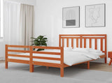 Bed Frame with Headboard Wax Brown 140 x 200 cm 3418141