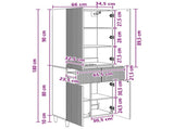 Cabinet Set 2 pcs 66 x 34.5 x 90 cm Engineered Wood 3416588