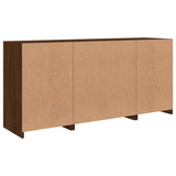 Sideboard with LED Lights Brown Oak 142.5x37x67 cm 3209071