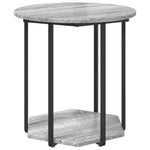 ZNTS Side Table 2 pcs Grey Sonoma Engineered Wood and Metal 869717