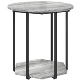 ZNTS Side Table 2 pcs Grey Sonoma Engineered Wood and Metal 869717