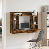 Wall-Mounted Desk Smoked Oak 105x48x75 cm Engineered Wood 847972