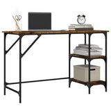Desk Smoked Oak 120x50x75 cm Metal and Engineered Wood 845323
