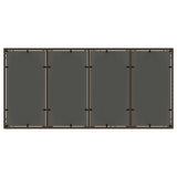 Garden Table with Glass Top Brown 190x90x75 cm Poly Rattan 365540