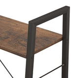 3-Tier Standing Shelf Dark Brown and Black 56x35x108 cm 336362
