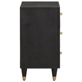 Bedside Cabinet Black 50 x 33 x 62 cm Solid Mango Wood 4018817