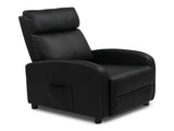 PU With 2-Point Massage Heating Function Recliner Black 95633974