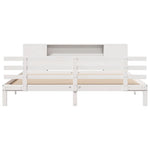 ZNTS Bookcase Bed without Mattress White 180x200 cm Super King Solid Wood Pine 3322717