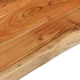 Table Top 70x60x3.8 cm Rectangular Solid Wood Acacia Live Edge 370643
