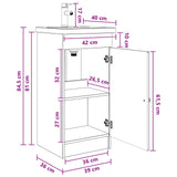 Bathroom Vanity with Sink Smoked Oak 42 x 40 x 84.5 cm 889999