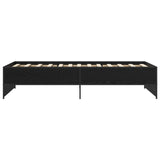 Bed Frame Black Oak 80 x 200 cm Engineered Wood 8009099
