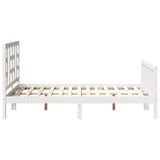Bed Frame without Mattress White 120x200 cm Solid Wood Pine 3191967