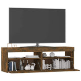 TV Cabinet with LED Lights Smoked Oak 120x35x40 cm 815672