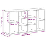 Shoe Bench White 103x30x55 cm Engineered Wood 803290
