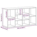 Shoe Bench White 103x30x55 cm Engineered Wood 803290
