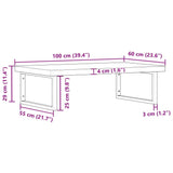 ZNTS Basin Shelf Wall Mounted Steel and Solid Wood Beech 3302521