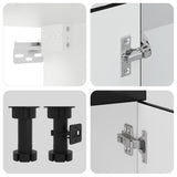 8 Piece Kitchen Cabinet Set "Kalmar" Black Engineered Wood 3314822