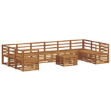Outdoor Sofa Set 11 pcs Natural Solid Acacia Wood 3375579