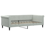 Daybed with Trundle without Mattress Light Grey 90x190 cm 3197861