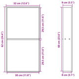 Shower Niche Matt White 32x62x9 cm Stainless Steel 4005135