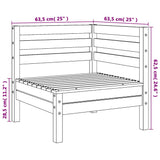 Garden Sofa Natural Wood Vacuum pressure impregnated pinewood 837983