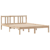 Bed Frame without Mattress 135x190 cm Double Solid Wood Pine 3301626