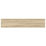 Floating Wall Shelf Oak and White 120x23.5x3.8 cm MDF 326585