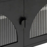 TV Cabinet Black 105x35x50 cm Glass and Steel 352998