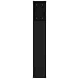 Headboard Cabinet Black 140x18.5x104.5 cm 811926