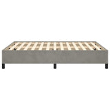 Bed Frame without Mattress Light Grey 135x190 cm Double Double Velvet 349881