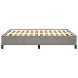 Bed Frame without Mattress Light Grey 135x190 cm Double Double Velvet 349881