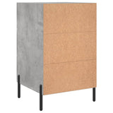 Bedside Cabinet Concrete Grey 40x40x66 cm Engineered Wood 827672