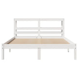Bed Frame without Mattress White 120x190 cm Small Double Solid Wood Pine 3305711