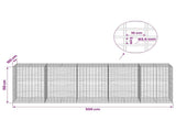 Gabion with 3.5 mm Wire and 5x10 cm Mesh 500x100x150 cm 3462940